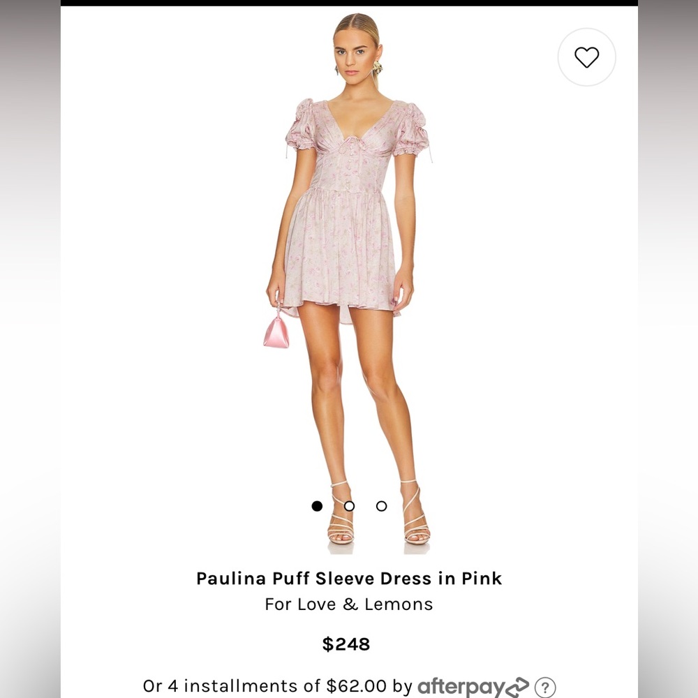 For Love and Lemons Paulina Puff Dress Size Small